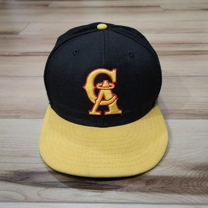 California Angels 35th Anniversary Hat Black Yellow New Era Cap 59Fifty 7 5/8